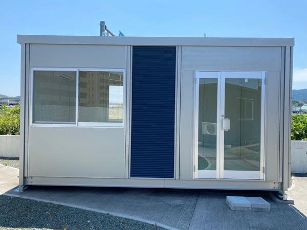 福岡県宗像店/展示場の新棟ユニットハウス・プレハブ・コンテナハウス47MSL(3.02坪)の本体の外観