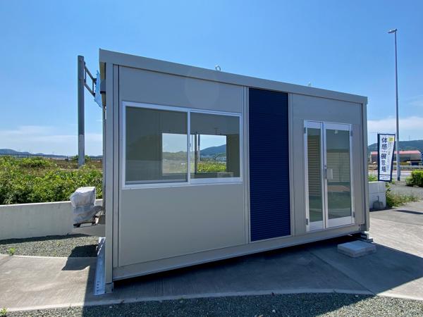福岡県宗像店/展示場の新棟ユニットハウス・プレハブ・コンテナハウス47MSL(3.02坪)の本体の外観