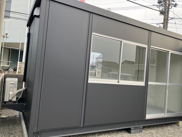 富山県高岡店/展示場の新棟ユニットハウス・プレハブ・コンテナハウス47MSL(1.84坪)の本体の外観