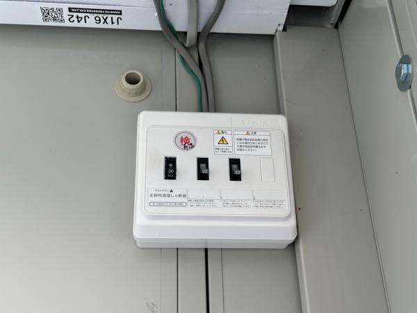 千葉県木更津店/展示場の中古ユニットハウス・プレハブ・コンテナハウスCT-41J(2.83坪)の各設備の分電盤
