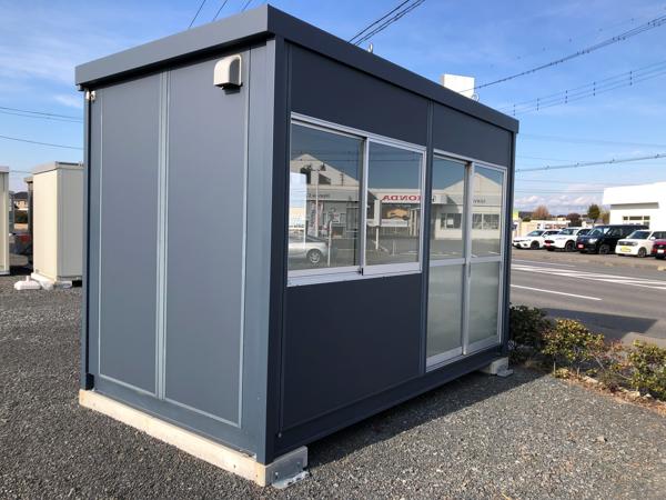 茨城県常陸大宮店/展示場の新棟ユニットハウス・プレハブ・コンテナハウス38MSL(2.43坪)の本体の外観
